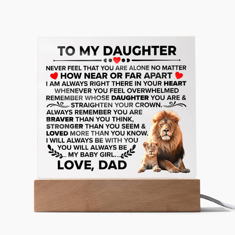 To My Daughter Braver – Acrylic Square